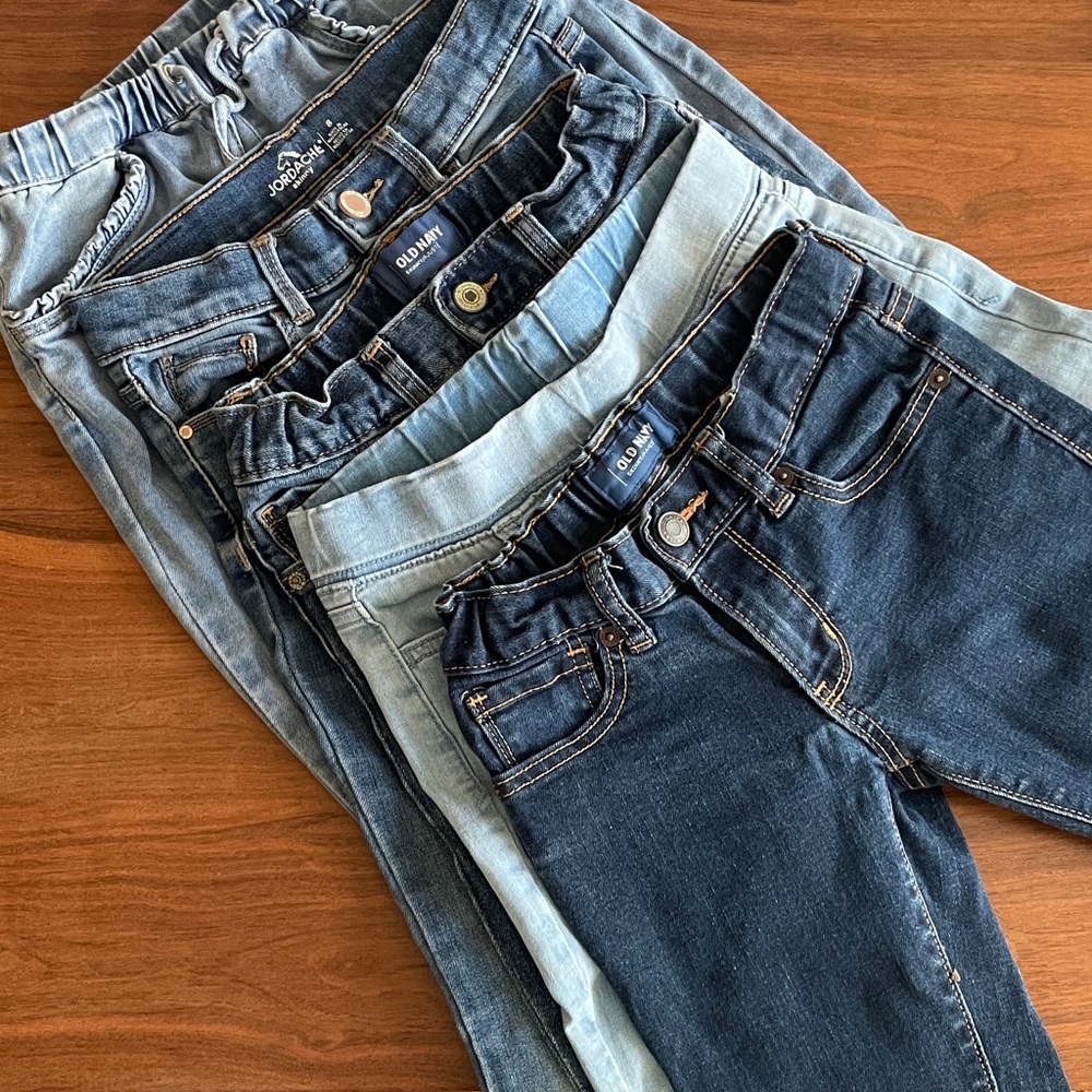 Bundle of 5 Pair of Girl Jeans Size 8